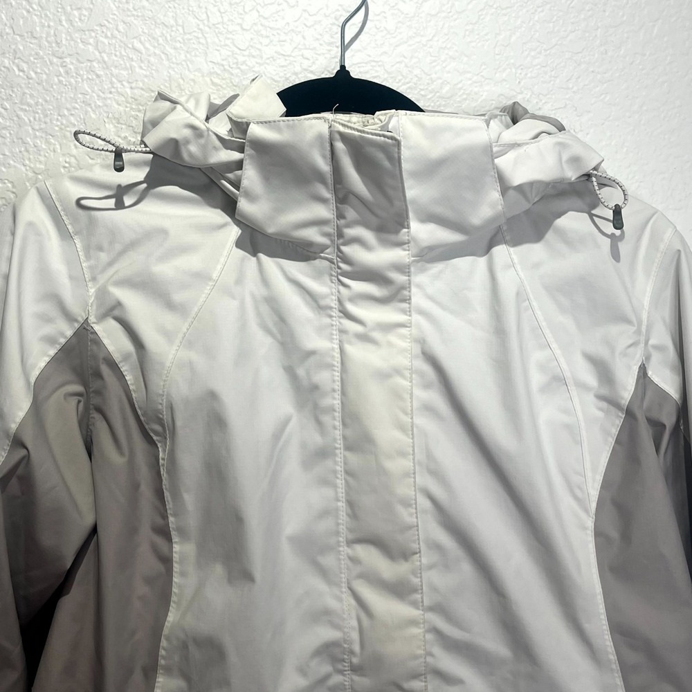 Eddie‎ Bauer Weatheredge Rain Jacket Womens S White Gray Mesh Lined Waterproof - Picture 9 of 16